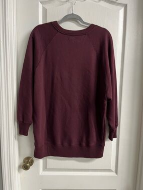 aerie Maroon Crewneck Sweatshirt